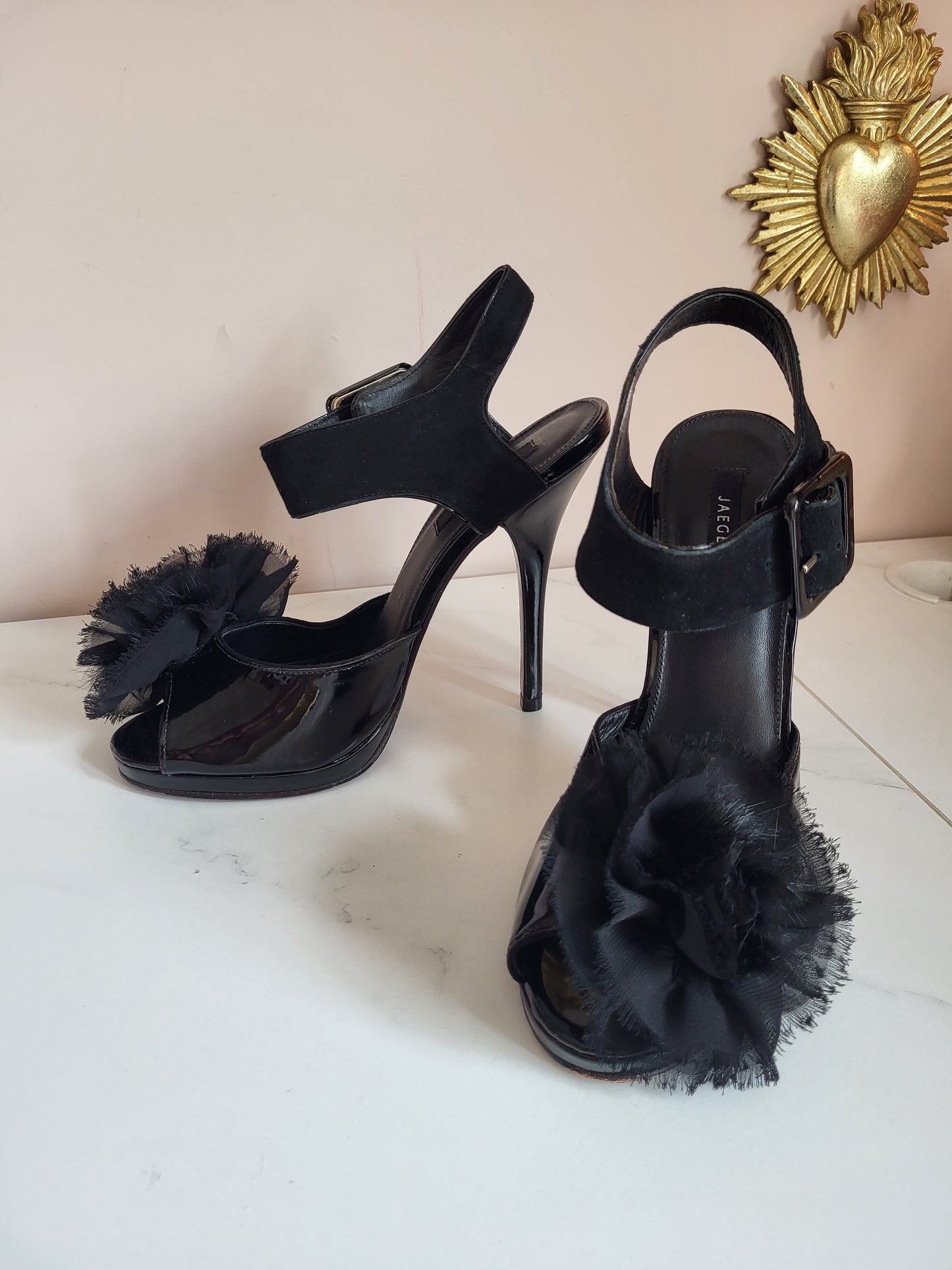 Vintage Jaeger Patent Black Heels