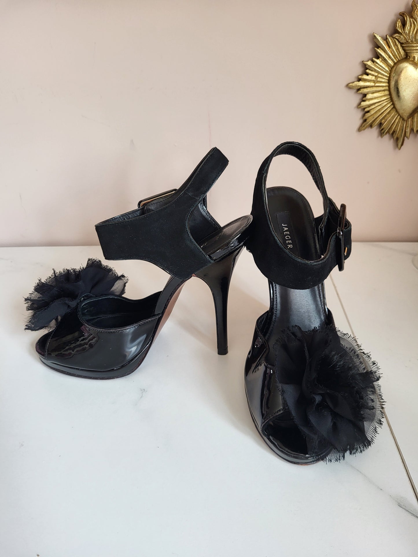 Vintage Jaeger Patent Black Heels