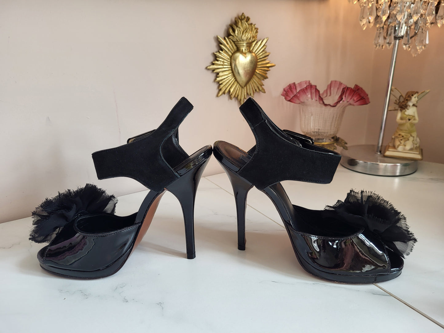 Vintage Jaeger Patent Black Heels
