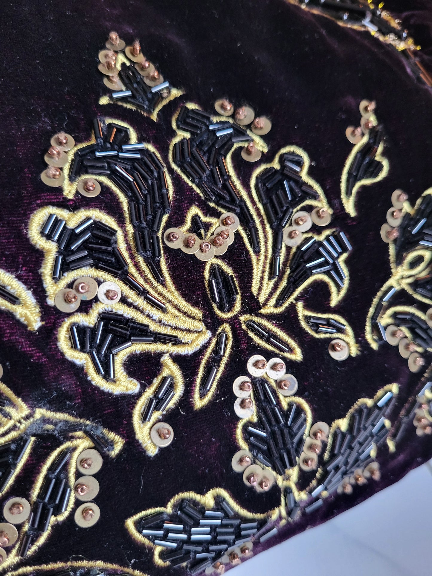 Baroque Beaded Deep Purple Handbag