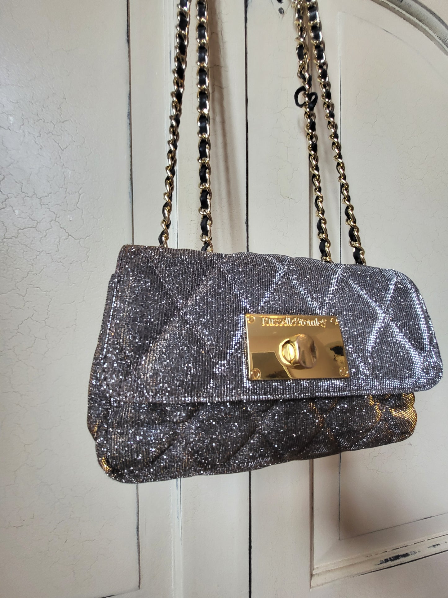 Russell & Bromley Glitter Quilted Chain Bag