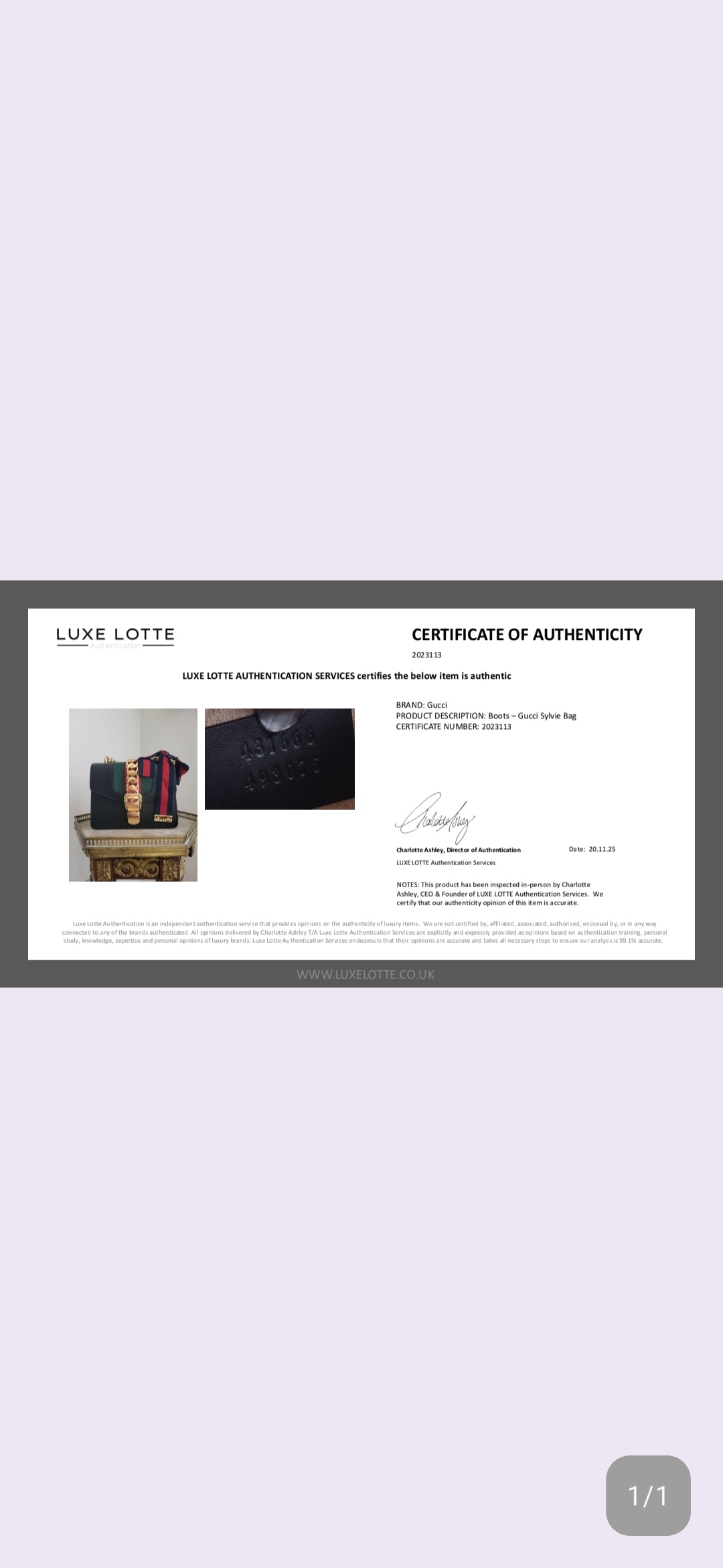 Gucci Sylvie Leather Shoulder Bag