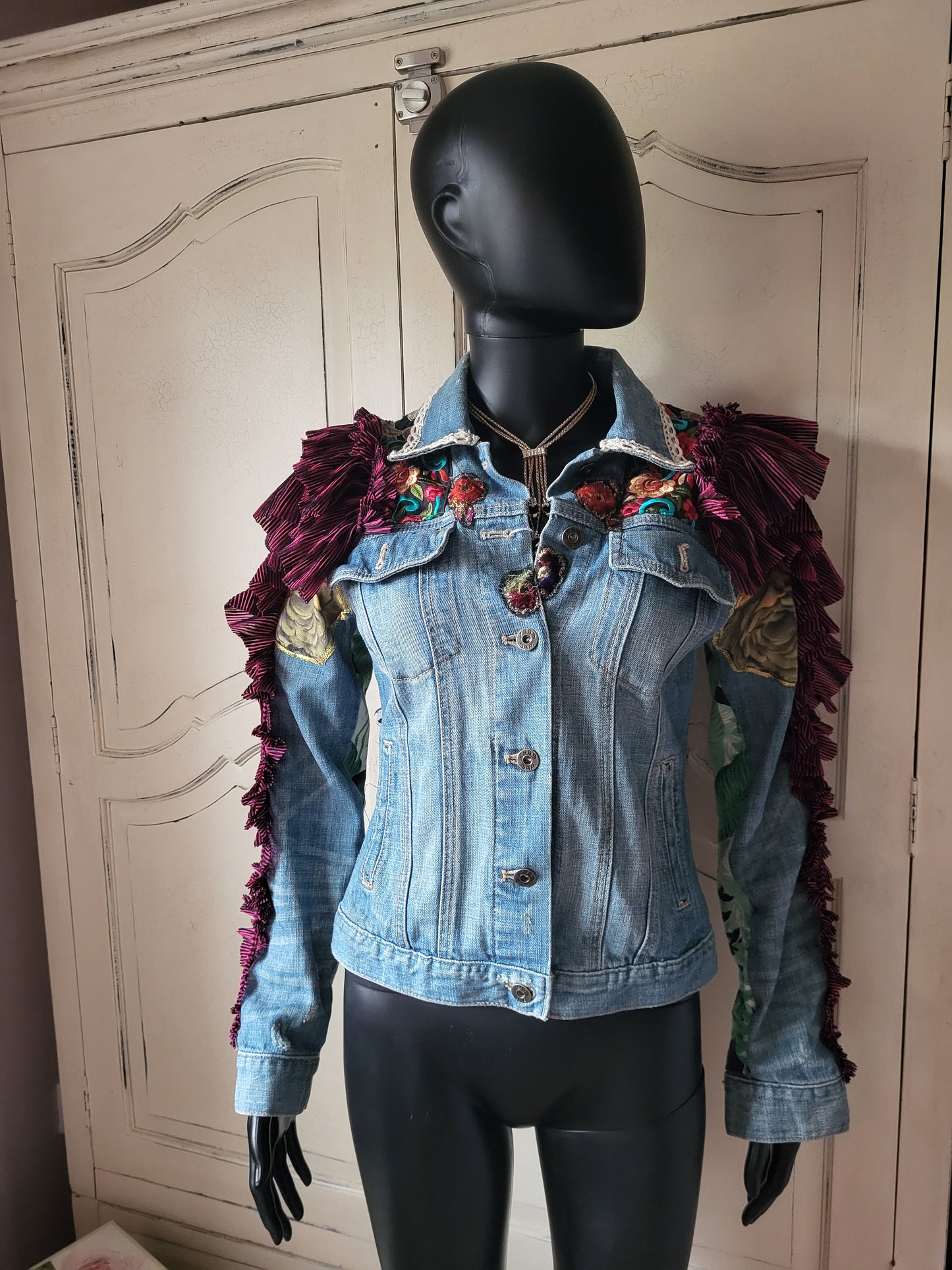 Vintage Embroidered Denim Jacket