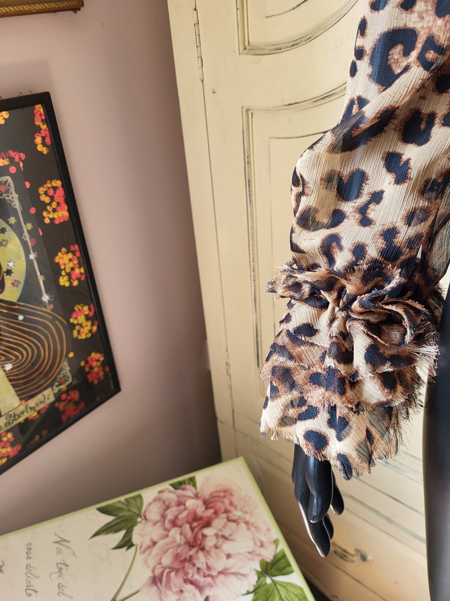 Leopard Print Pussy Bow Blouse