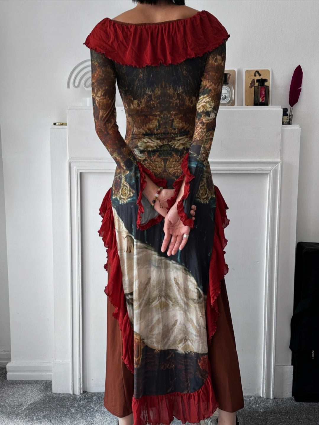 Vintage Michicat Renaissance Print Dress