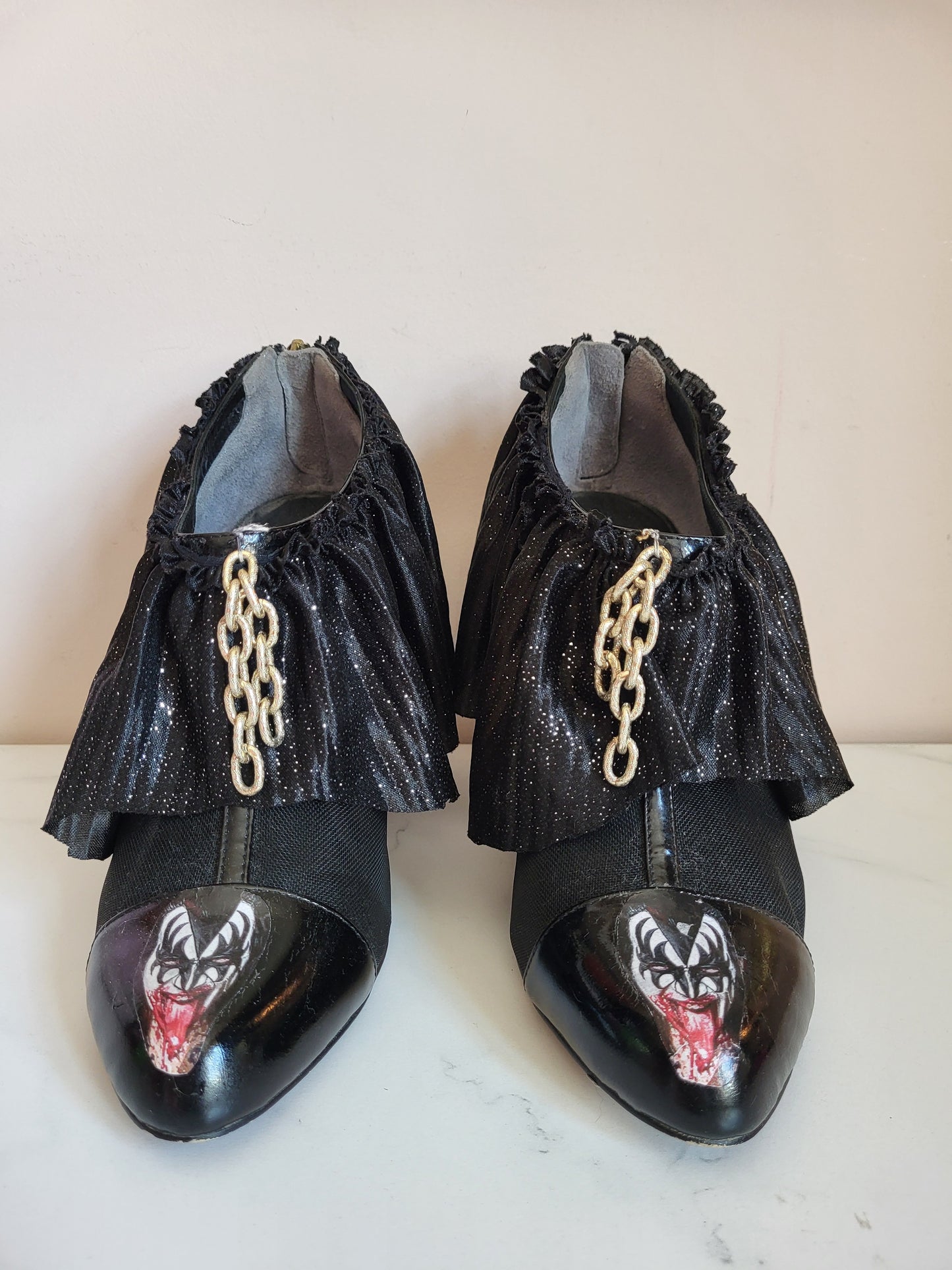 Hand-Customised One-of-a-kind KISS Rock Couture Boots