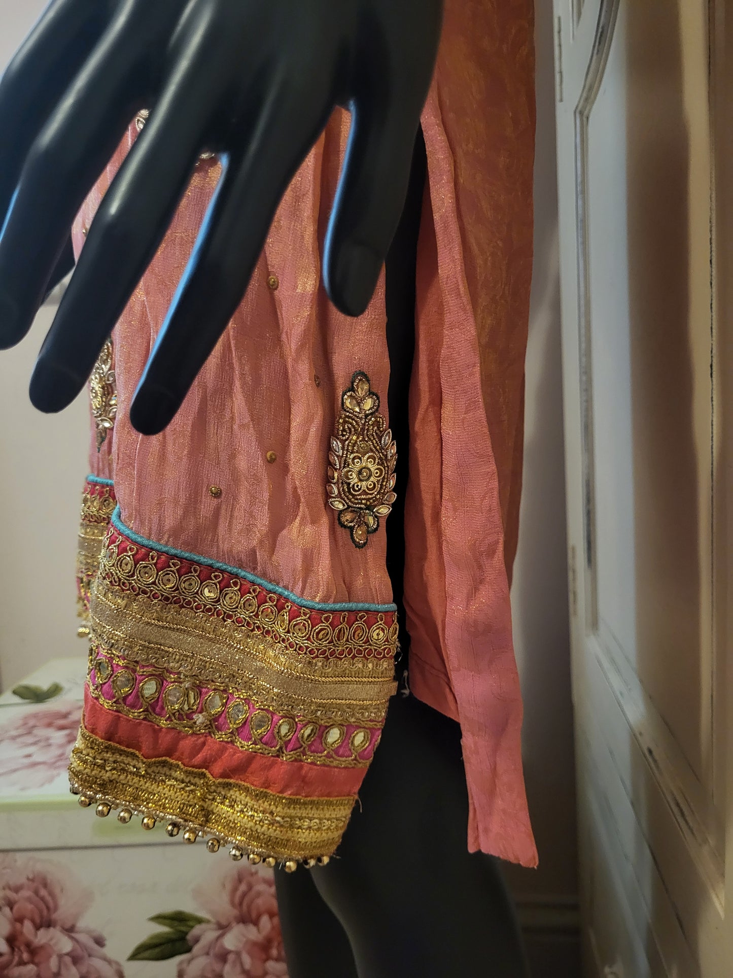 Pink Vintage Indian Shift Dress