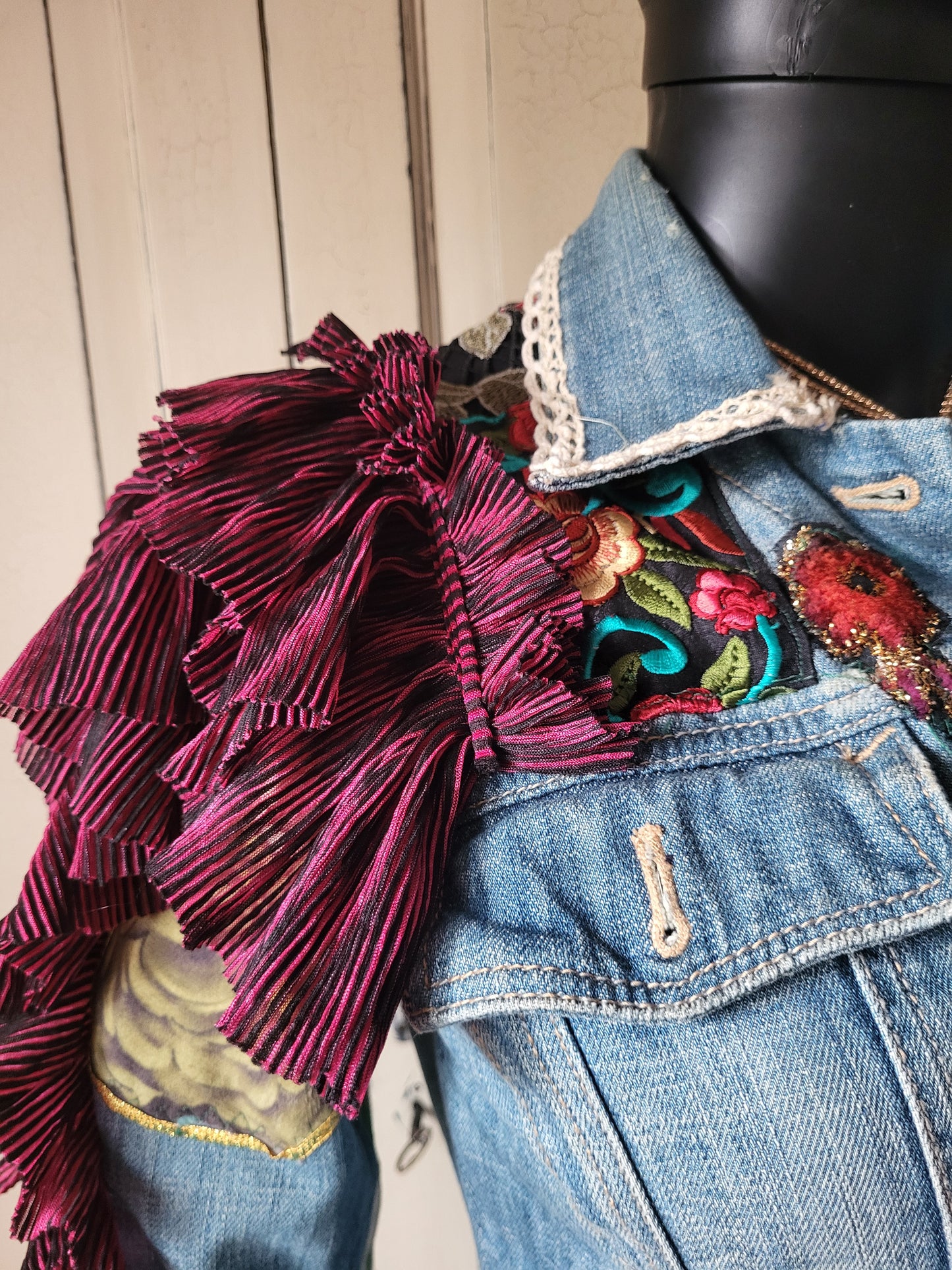 Vintage Embroidered Denim Jacket