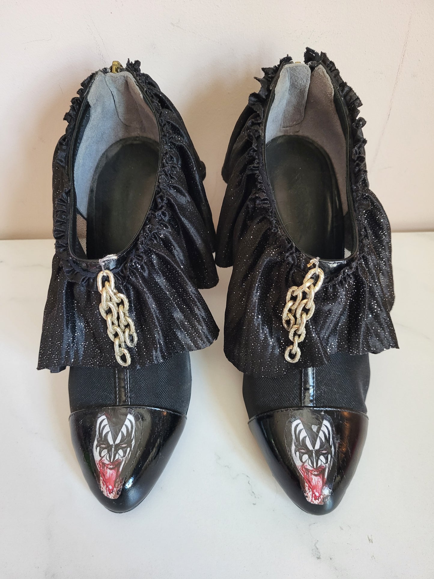 Hand-Customised One-of-a-kind KISS Rock Couture Boots