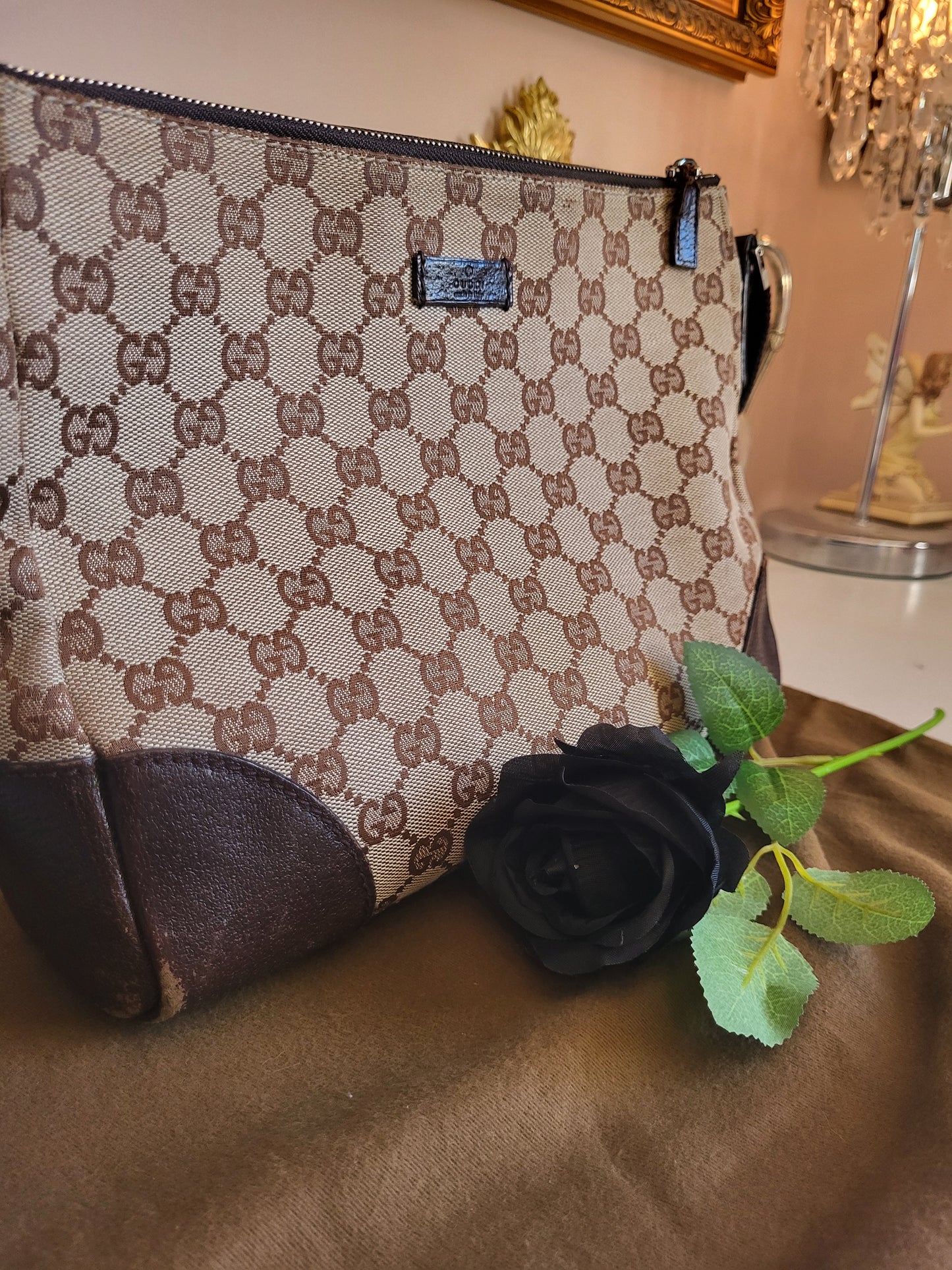 Vintage Gucci GG Monogram Shoulder Bag