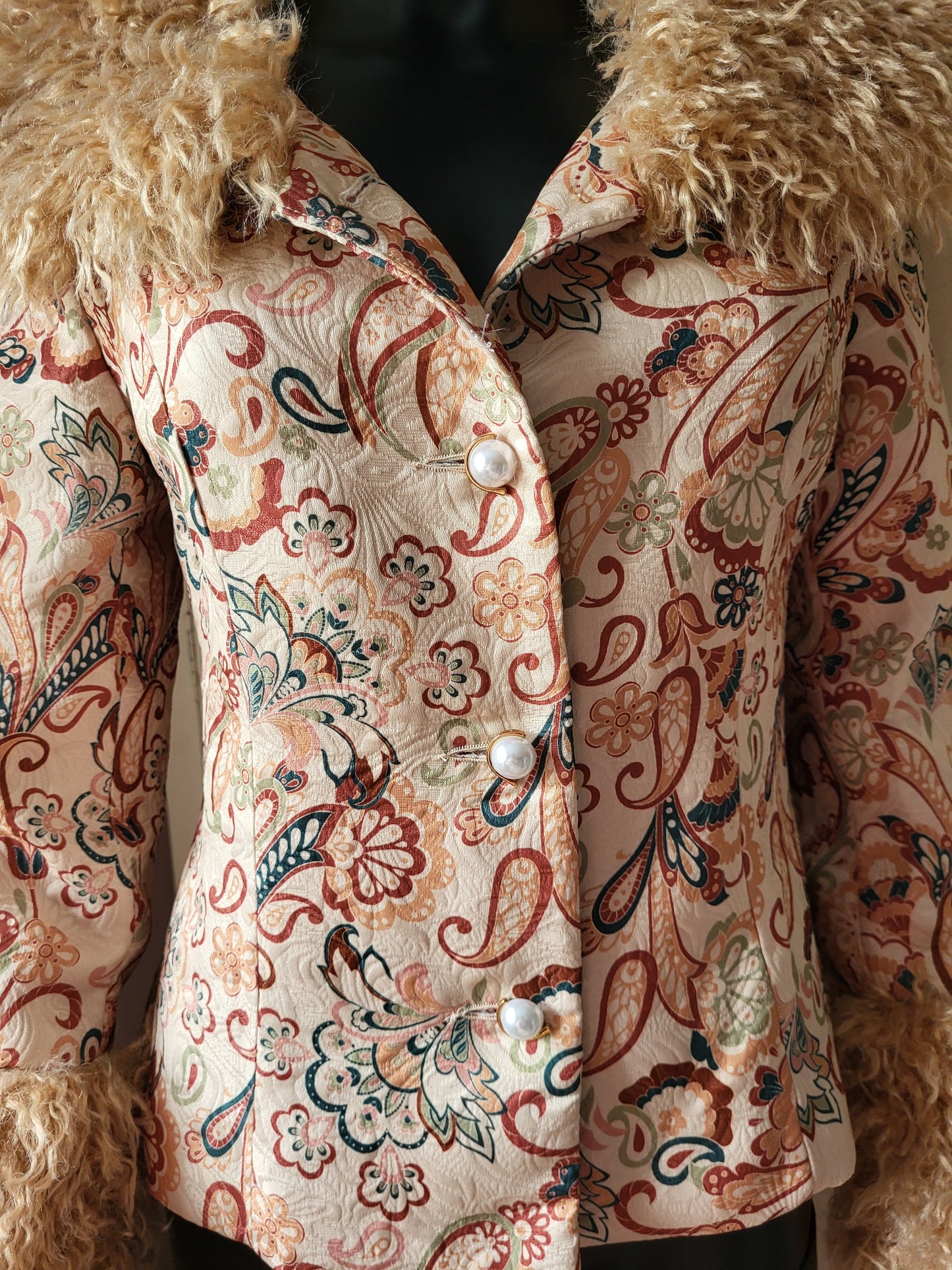 Afghan Style Faux Shearling Jacket