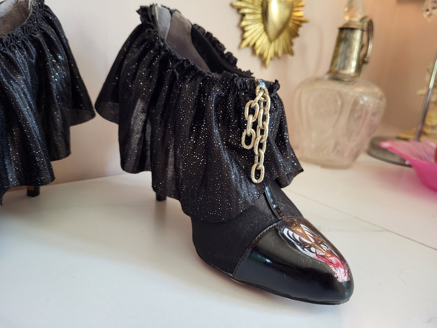 Hand-Customised One-of-a-kind KISS Rock Couture Boots