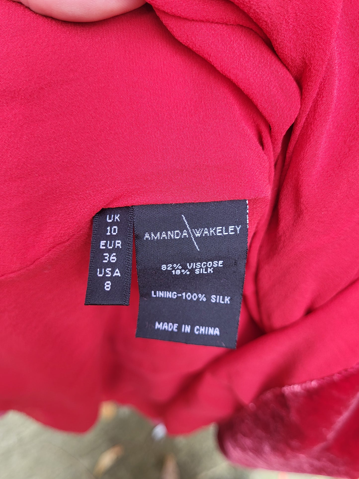 Amanda Wakeley Crimson Silk-Blend Halterneck Dress