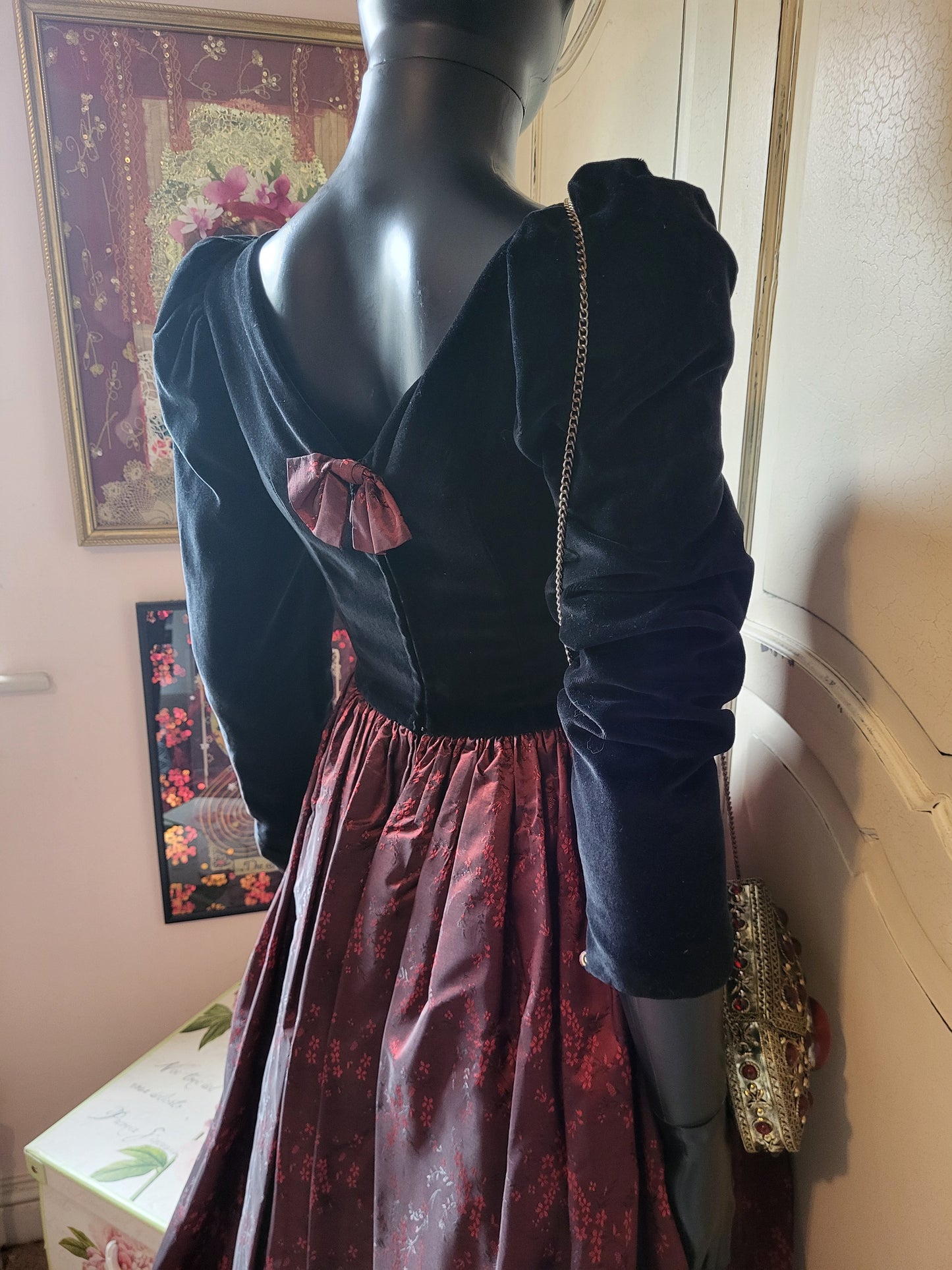 Vintage 1990s Custom-Made Evening Dress
