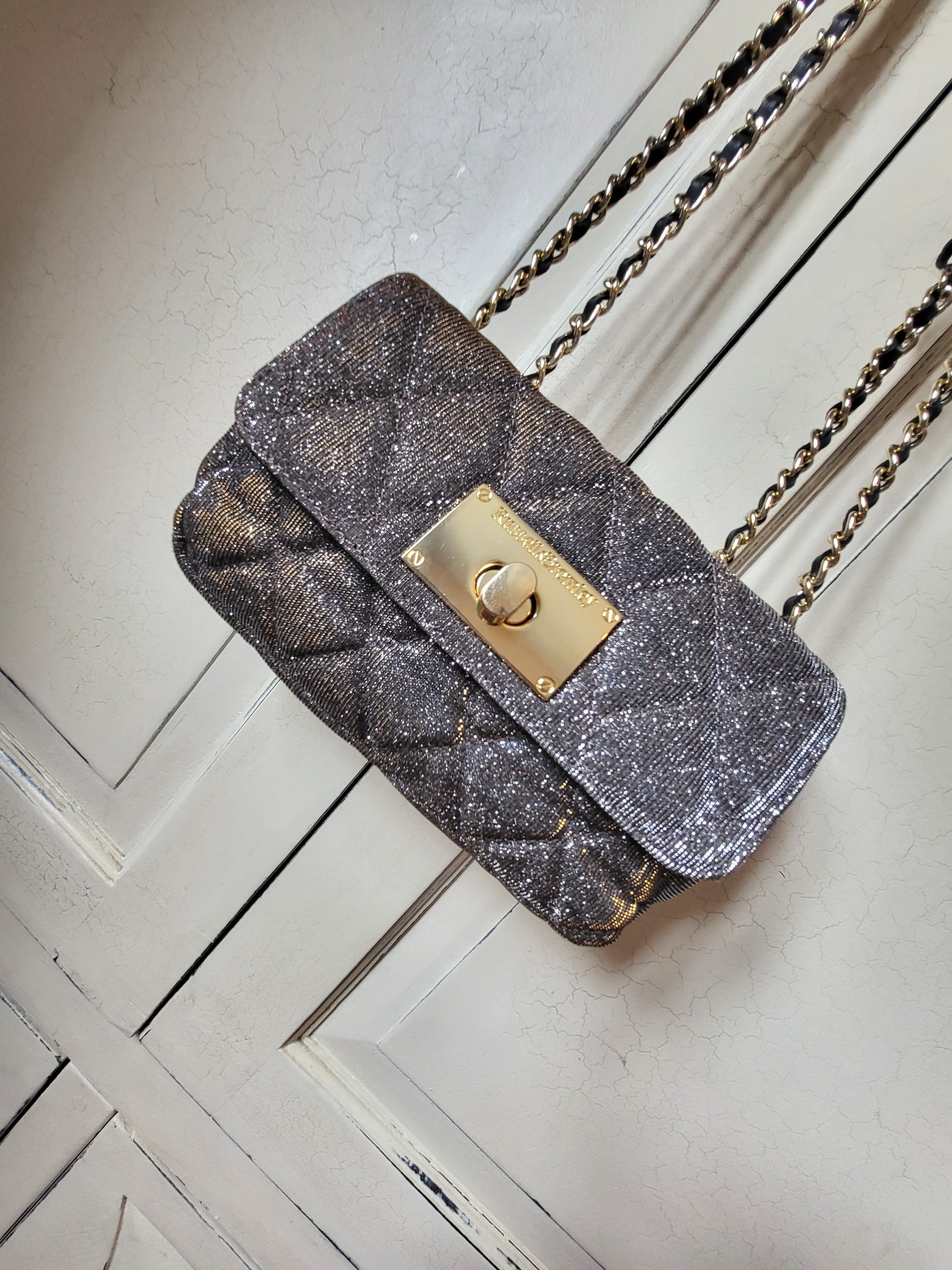 Russell & Bromley Glitter Quilted Chain Bag