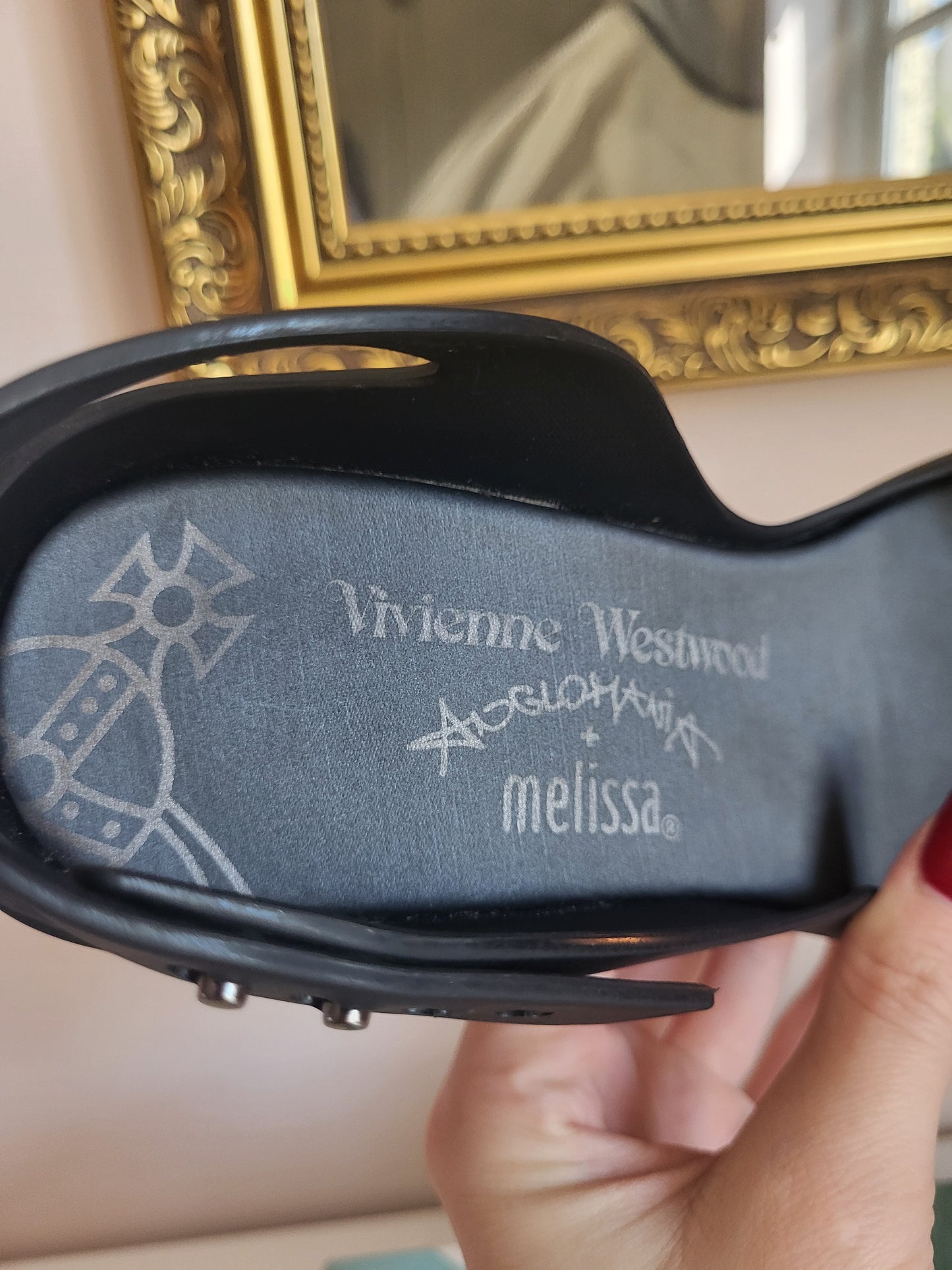 Vivienne Westwood x Melissa Matte Black Orb Heels