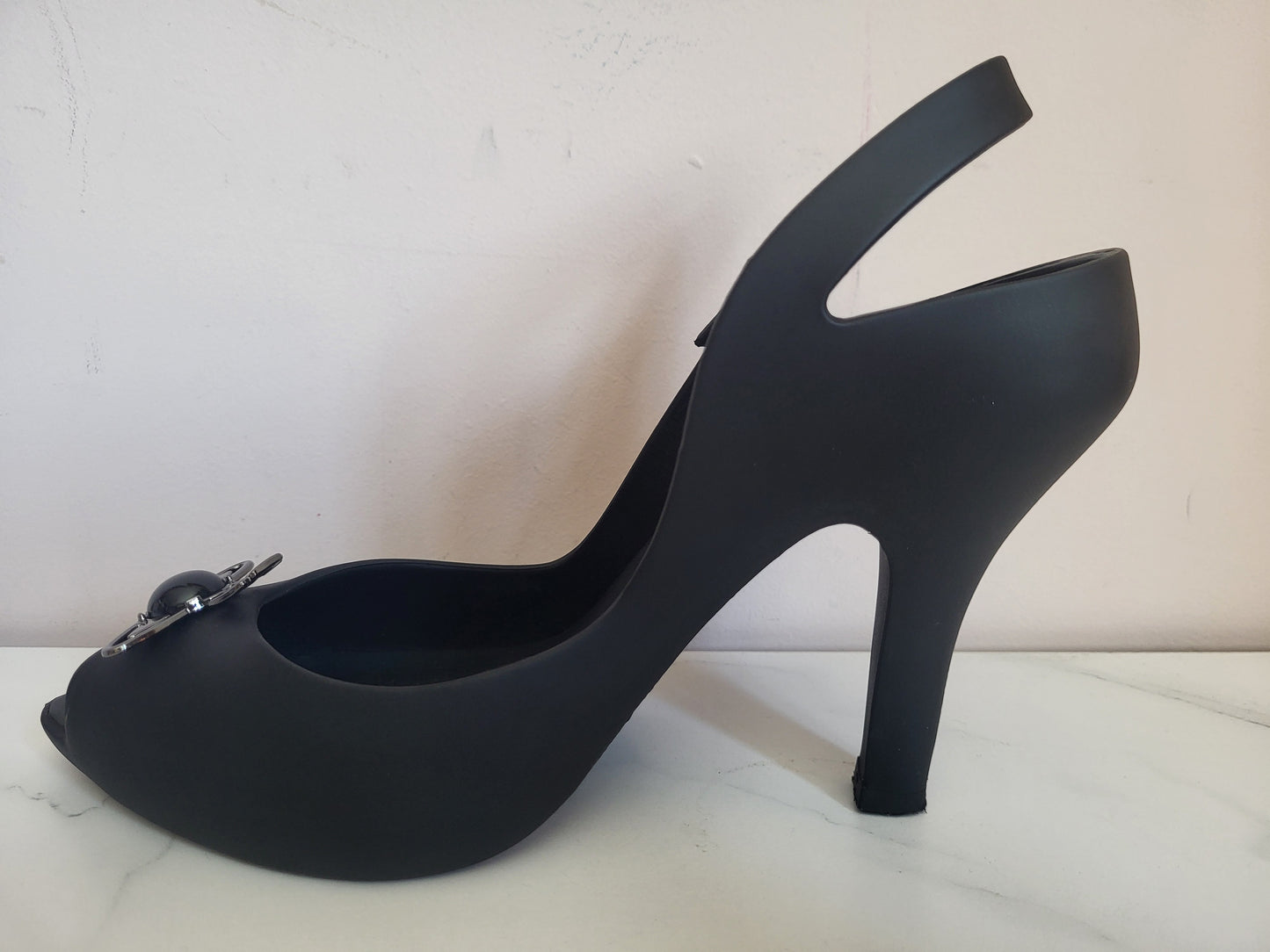 Vivienne Westwood x Melissa Matte Black Orb Heels