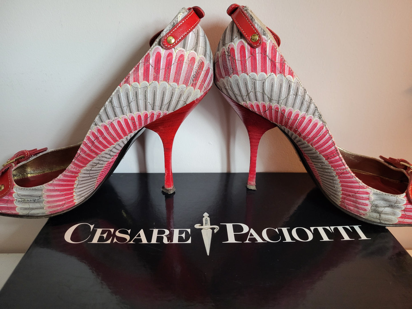 Vintage Cesare Paciotti Leather Lined Pointed Toe Court Heels