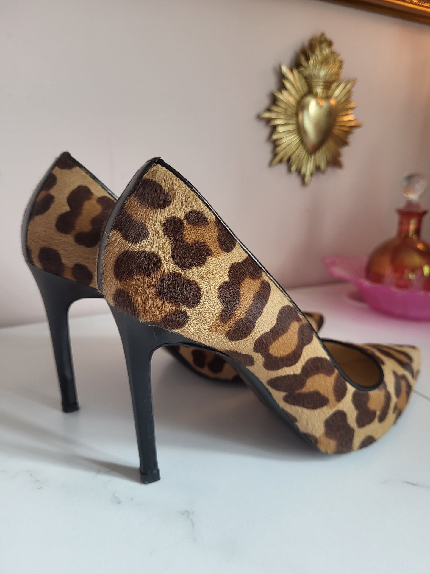 Russell & Bromley Ponyskin Leopard Court Heels