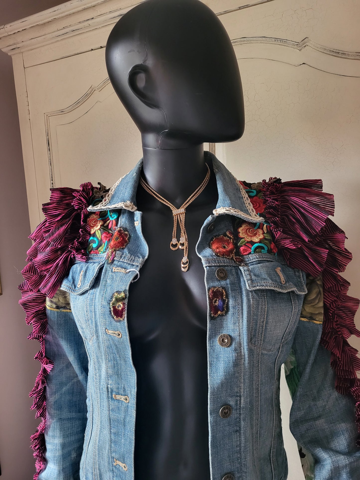 Vintage Embroidered Denim Jacket