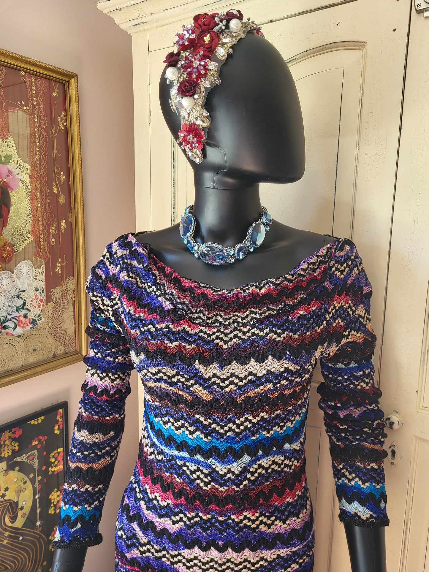 Missoni Purple and Lilac Sheer Dress