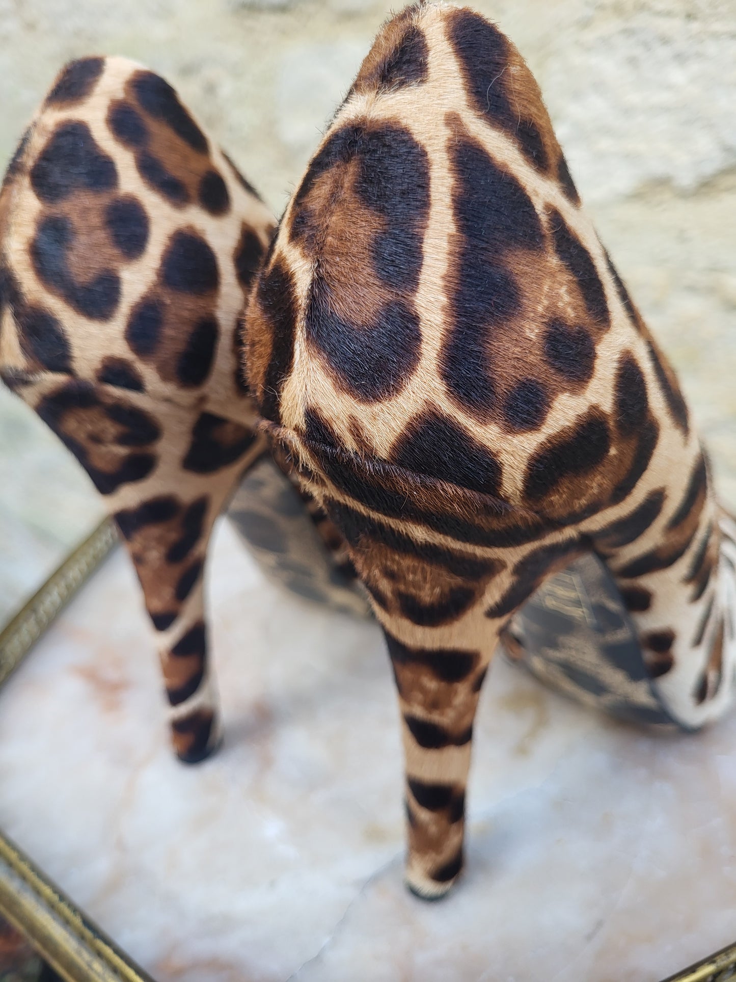 Vintage Dolce & Gabbana Pony Skin Leopard-Print Heels