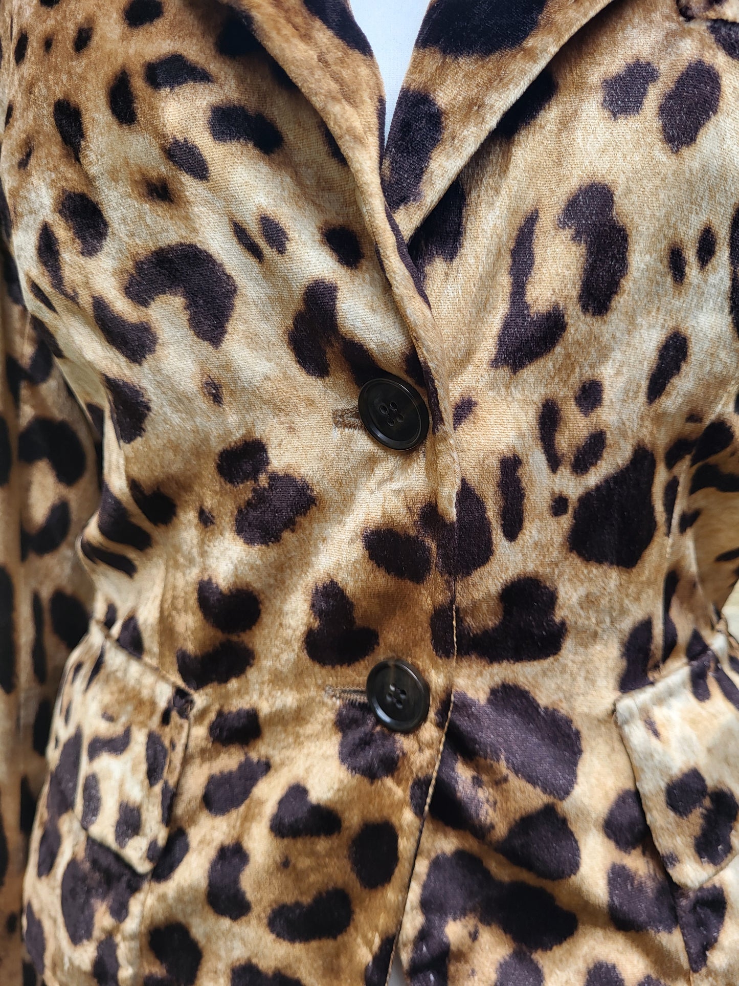 Dolce & Gabbana leopard print velvet blazer, luxury designer jacket