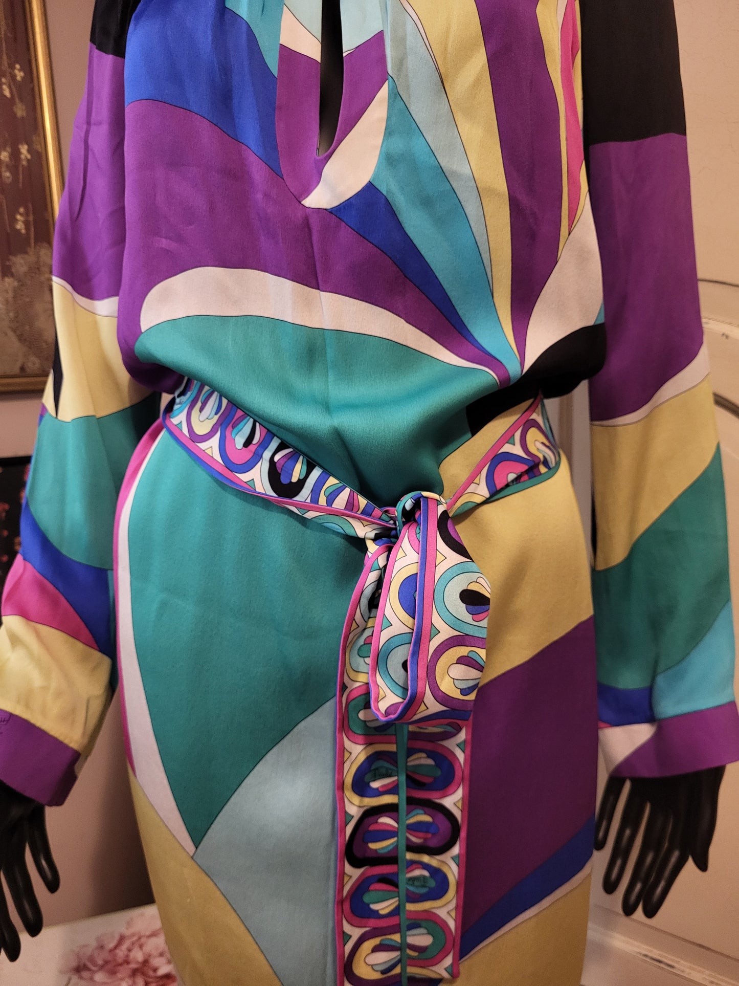 Emilio Pucci 100% Silk Multicolour Mini Dress