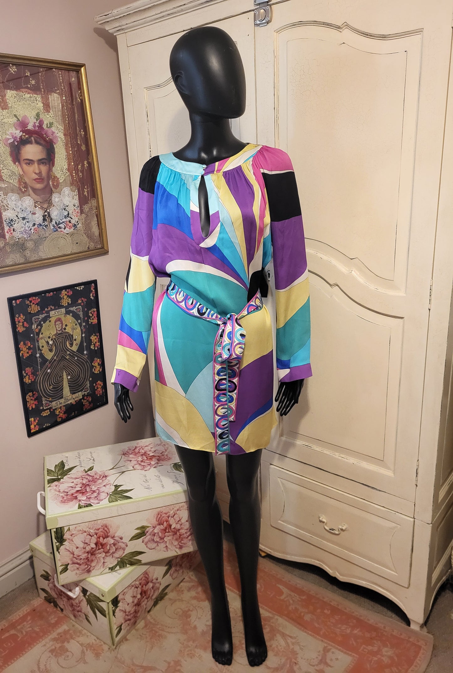 Emilio Pucci 100% Silk Multicolour Mini Dress