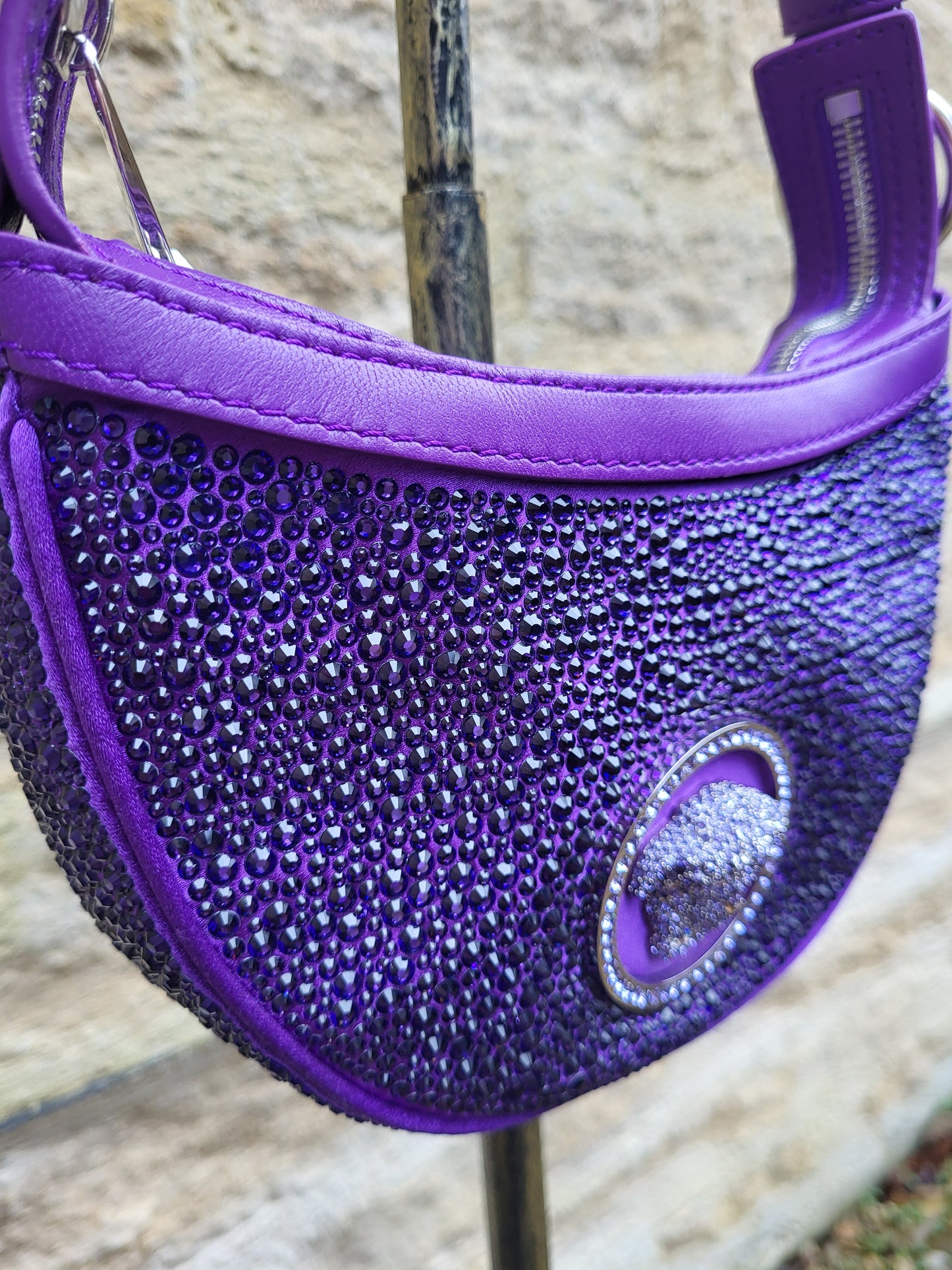 Versace Crystal Repeat Mini Hobo Bag BNWT