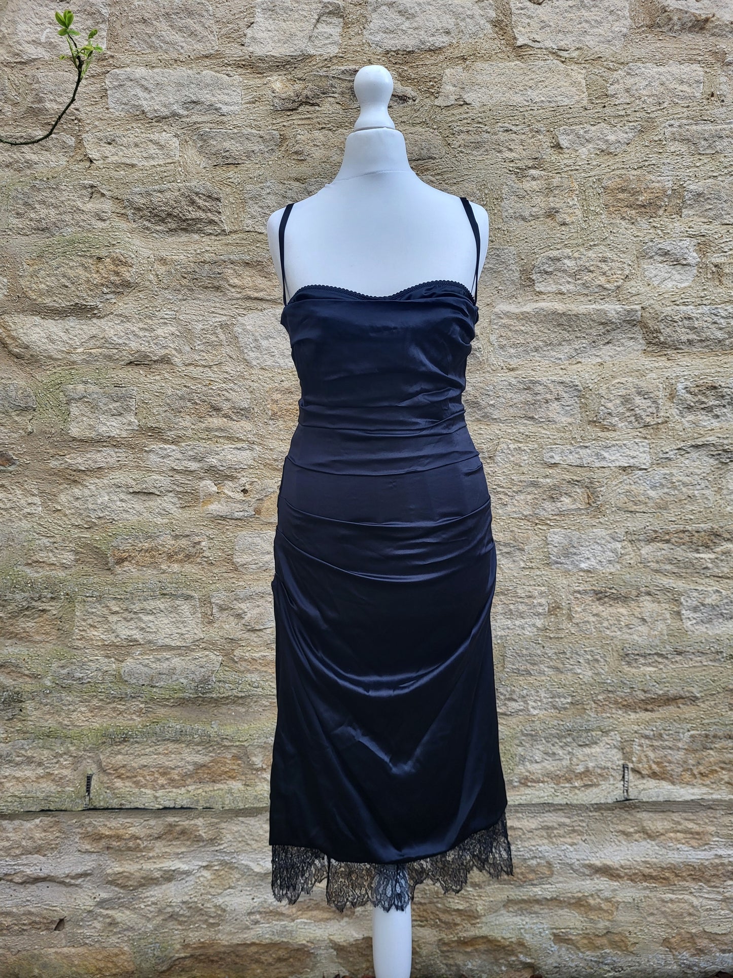 Vintage Dolce & Gabbana Black Silk Satin Dress