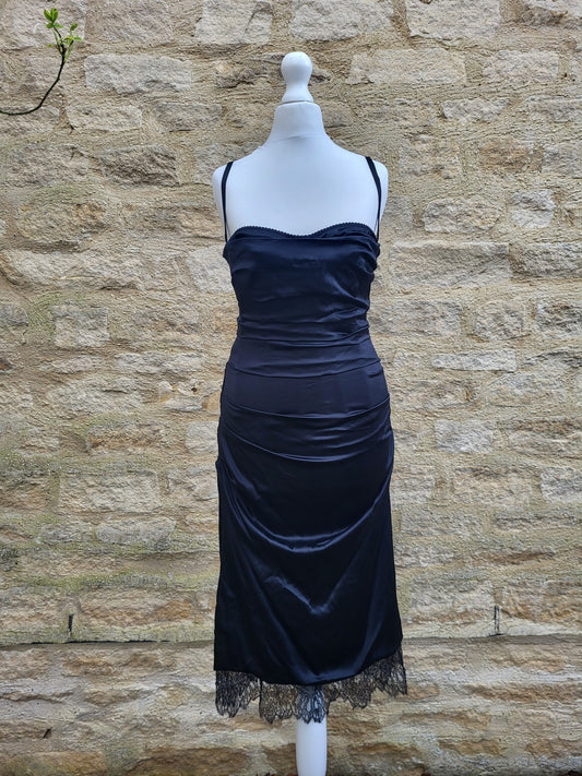 Vintage Dolce & Gabbana Black Silk Satin Dress