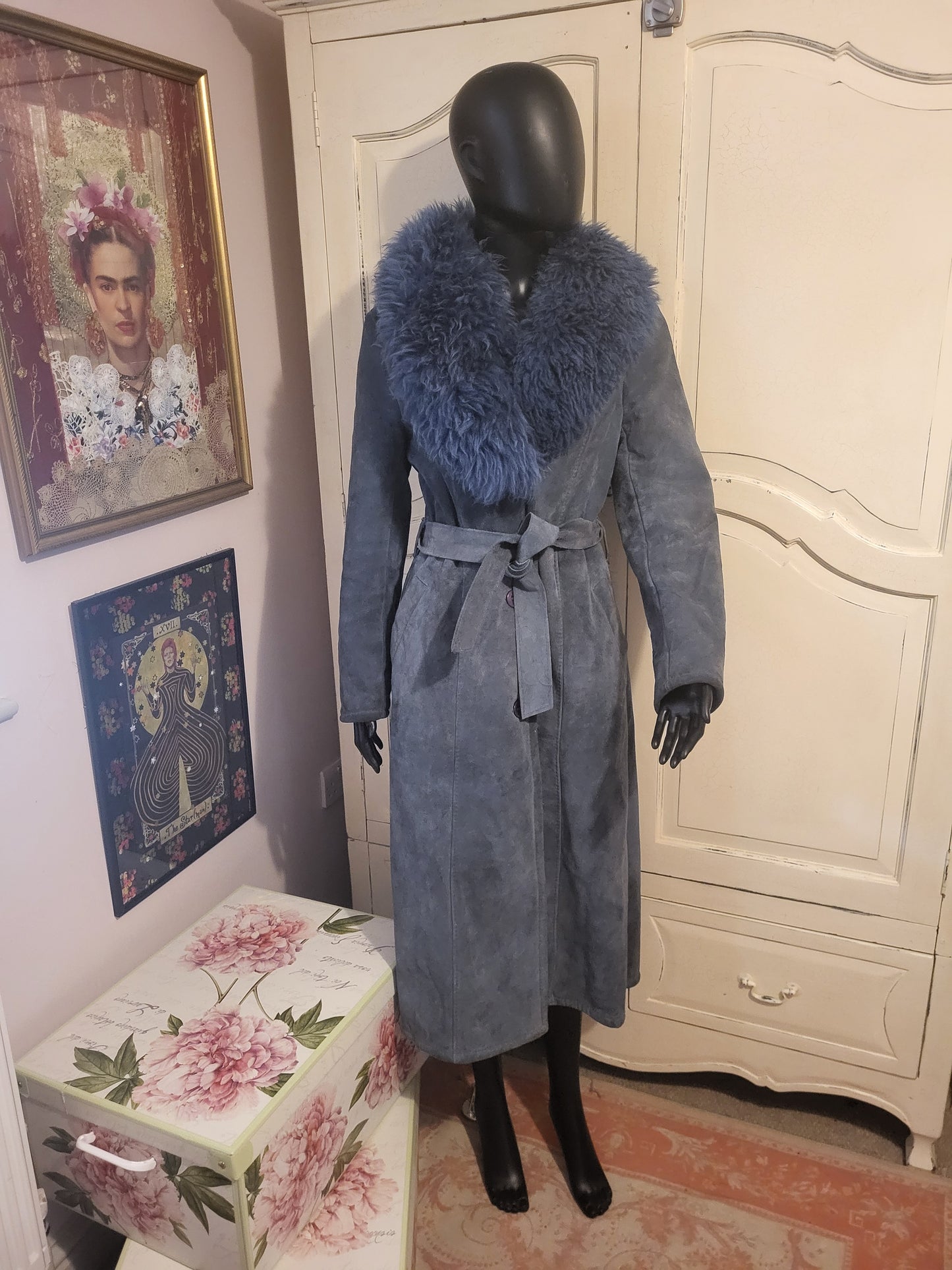 Vintage Penny Lane Suede and Shearling Coat