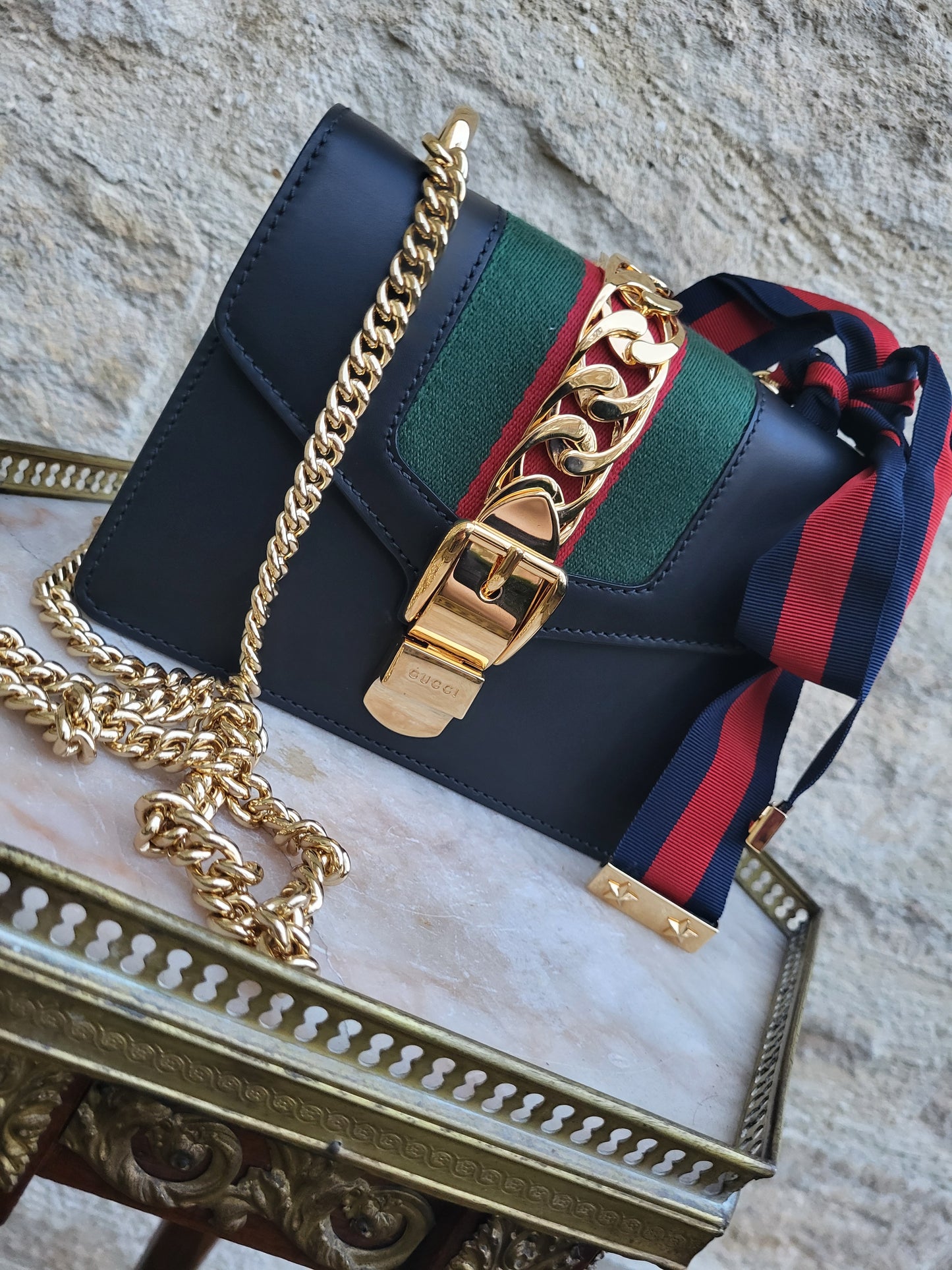 Gucci Sylvie Leather Shoulder Bag