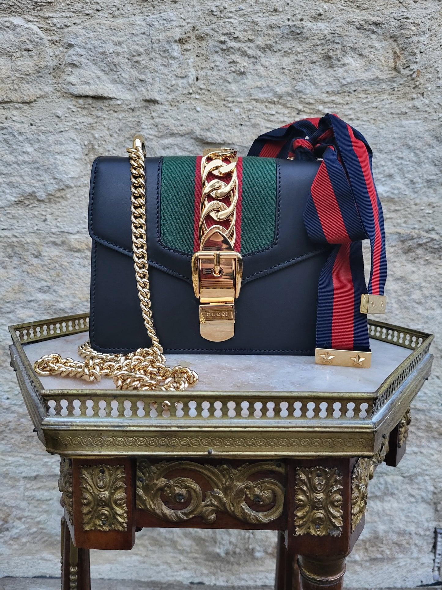 Gucci Sylvie Leather Shoulder Bag