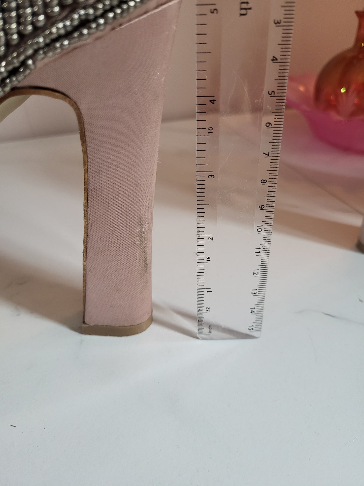 Vintage Fully Leather Lined Satin and Beaded Shoes