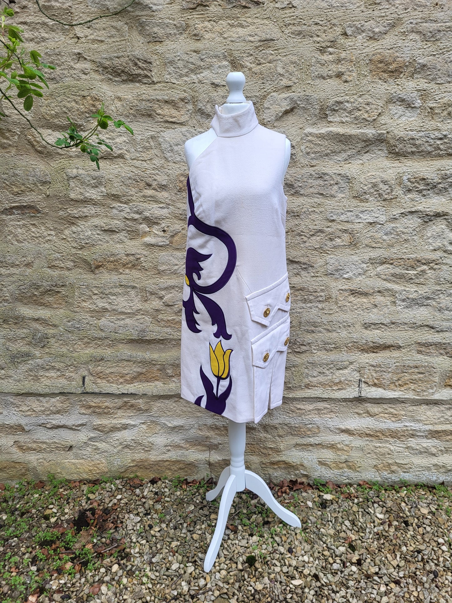 RARE Vintage Gianni Versace Wool Mini Dress