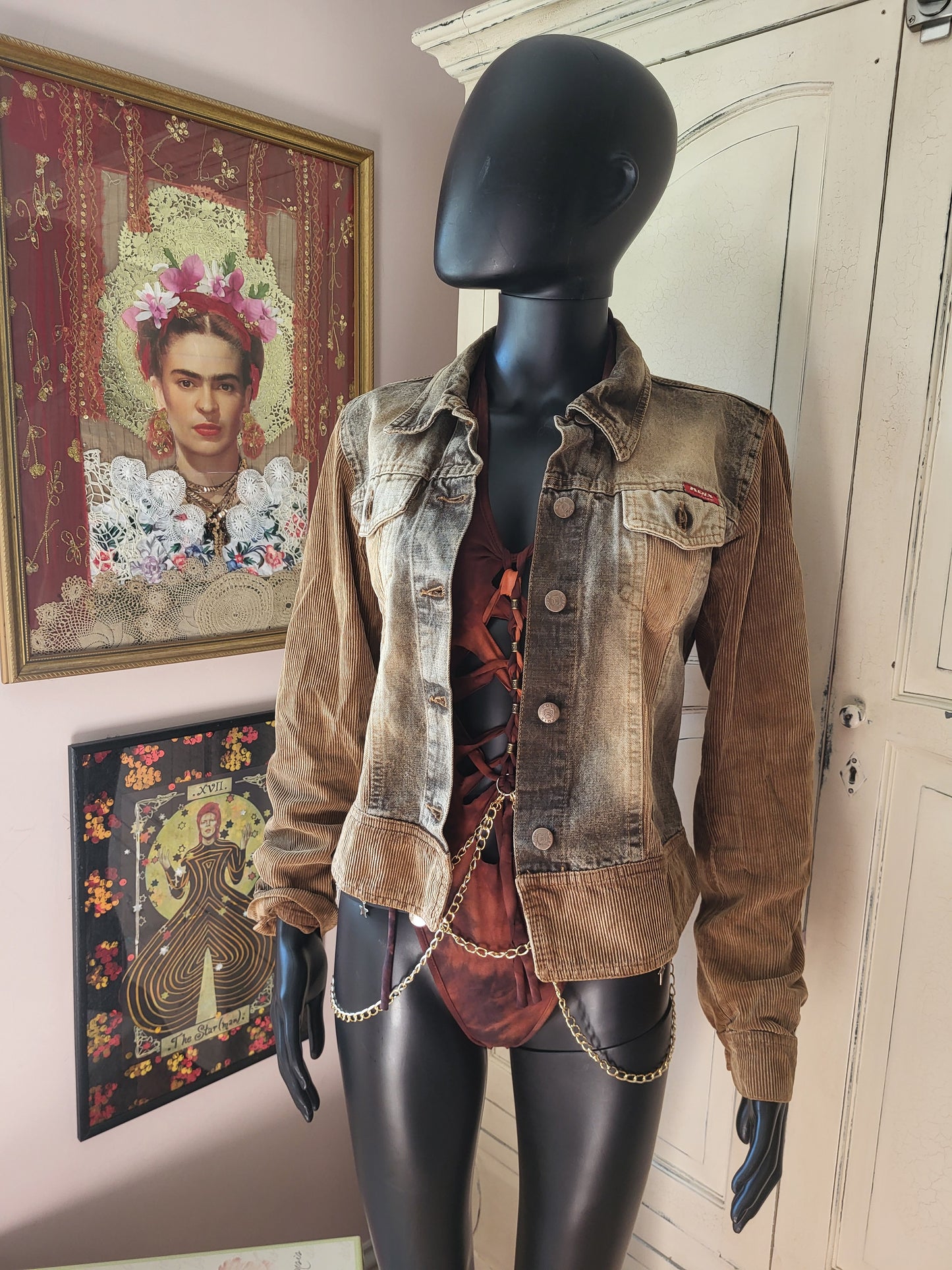 Vintage Koix Denim and Courduroy Jacket