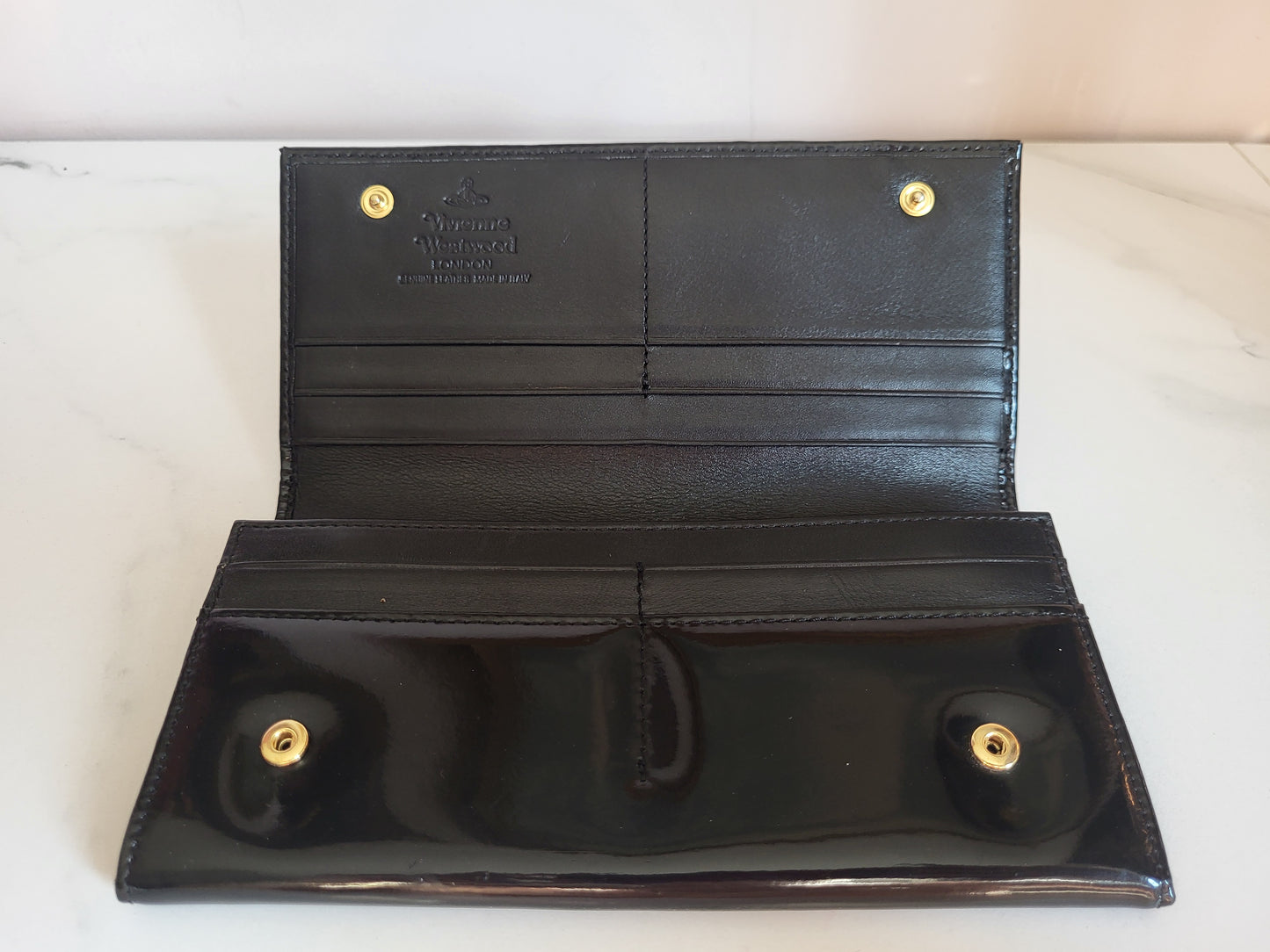 Vivienne Westwood Classic Patent Black Purse