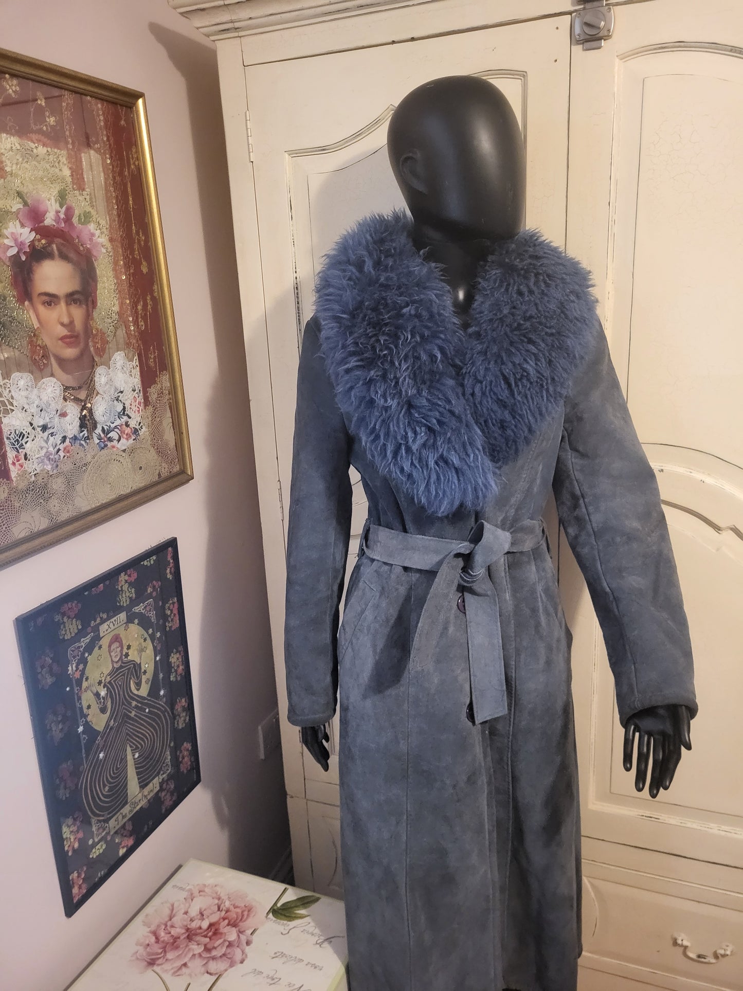 Vintage Penny Lane Suede and Shearling Coat