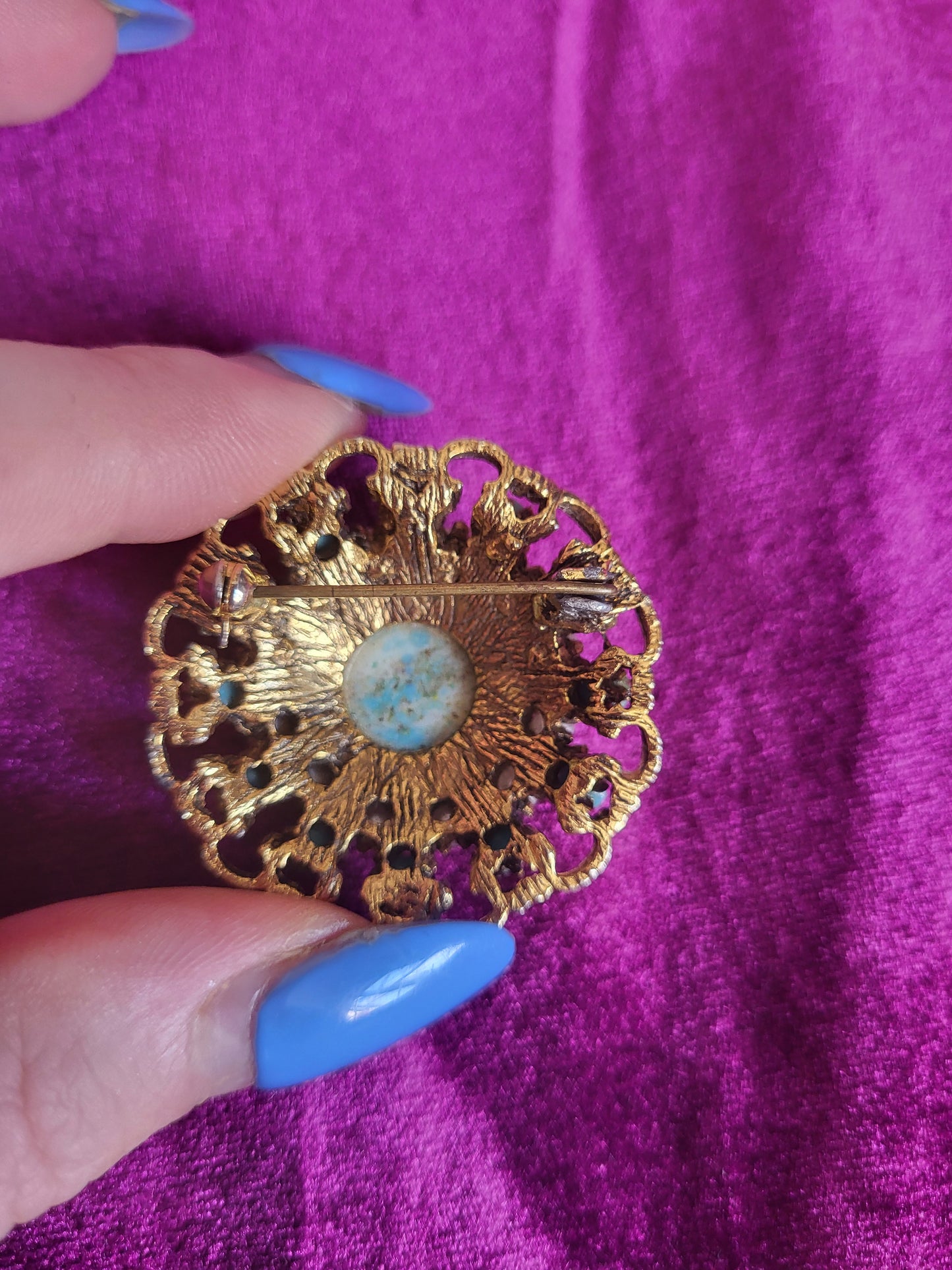 Vintage Turquoise Reverie Brooch