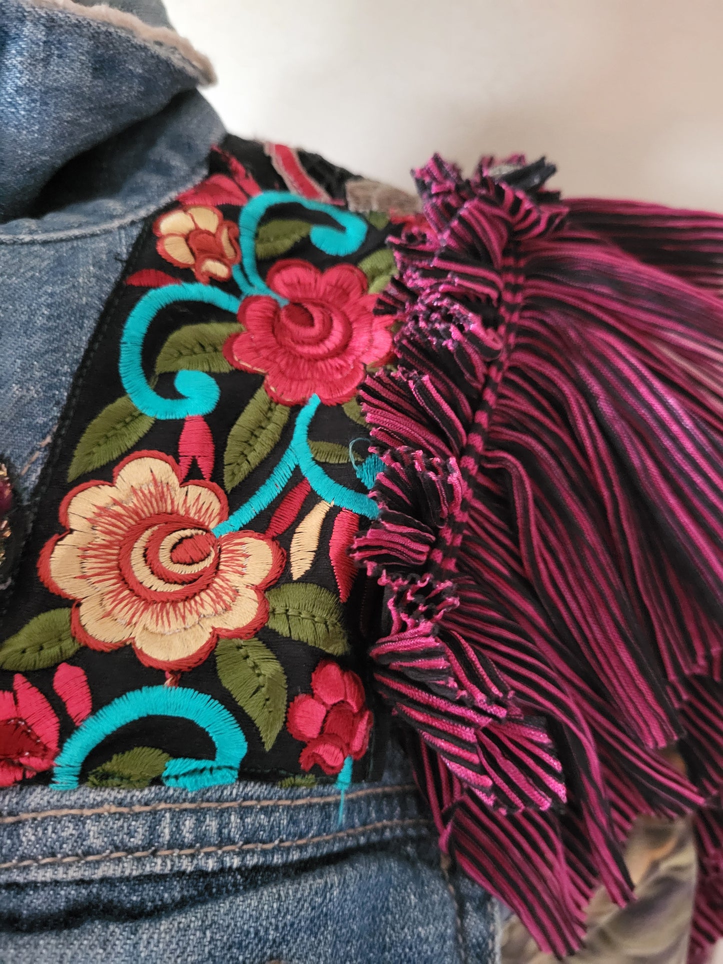 Vintage Embroidered Denim Jacket