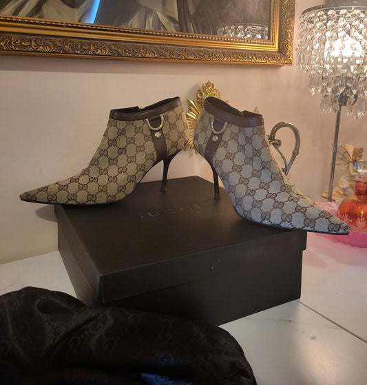 Tom Ford Era Gucci Monogram Stiletto Boots