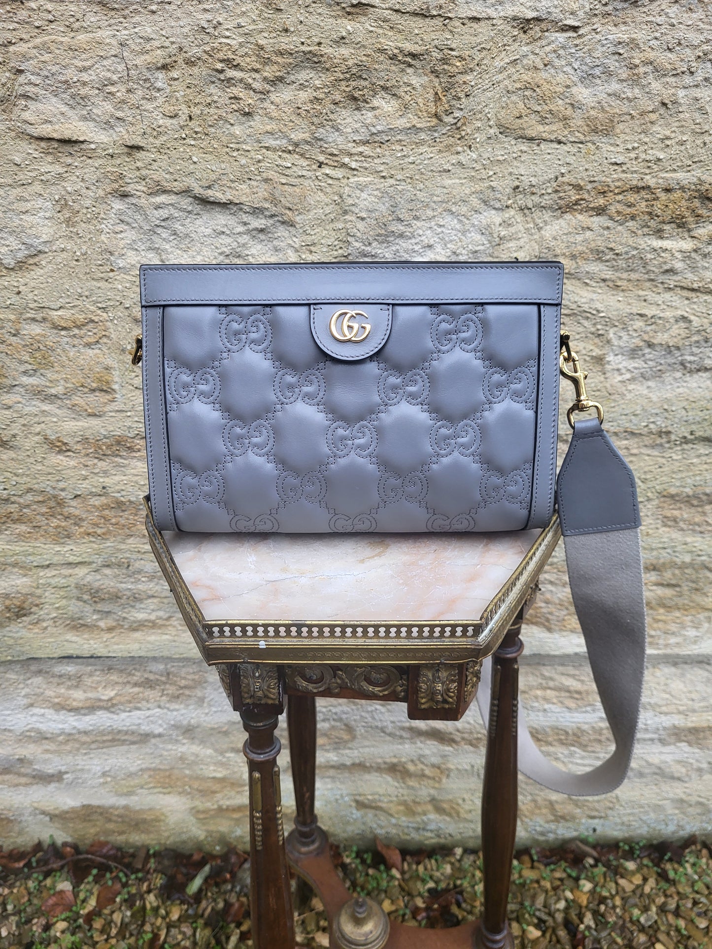 Gucci GG Matelassé Quilted Leather Shoulder Bag