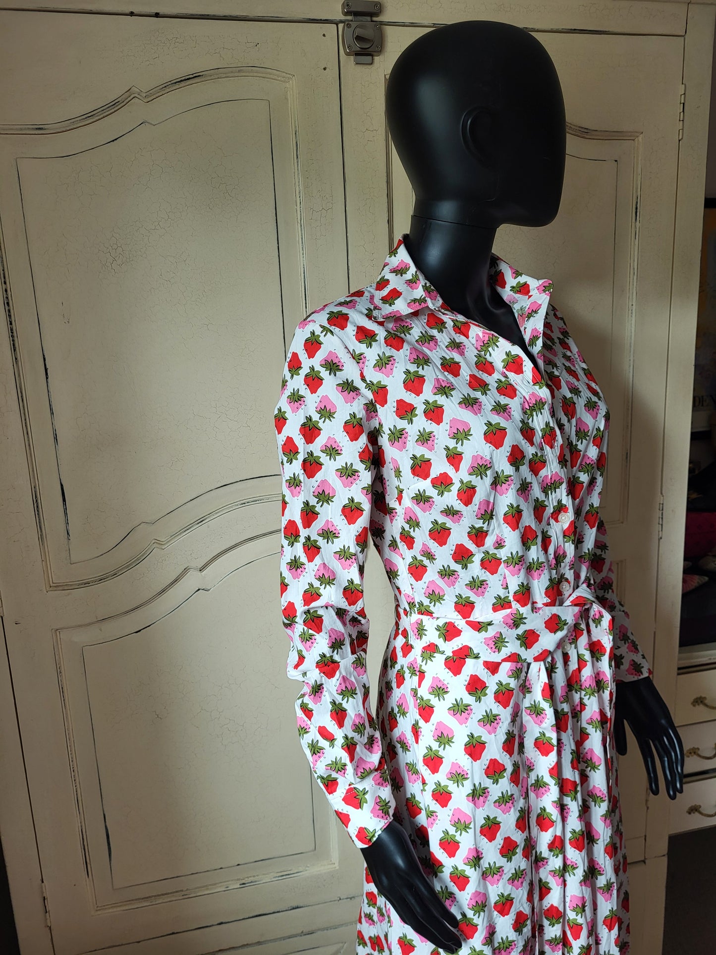 Boden Strawberry Print Shirt Dress