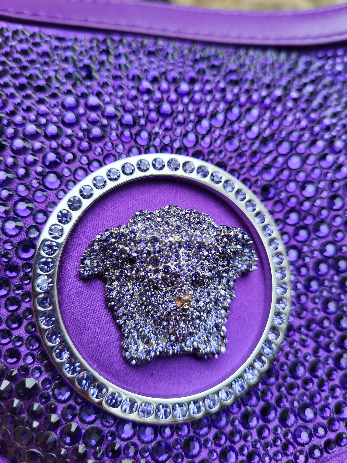 Versace Crystal Repeat Mini Hobo Bag BNWT