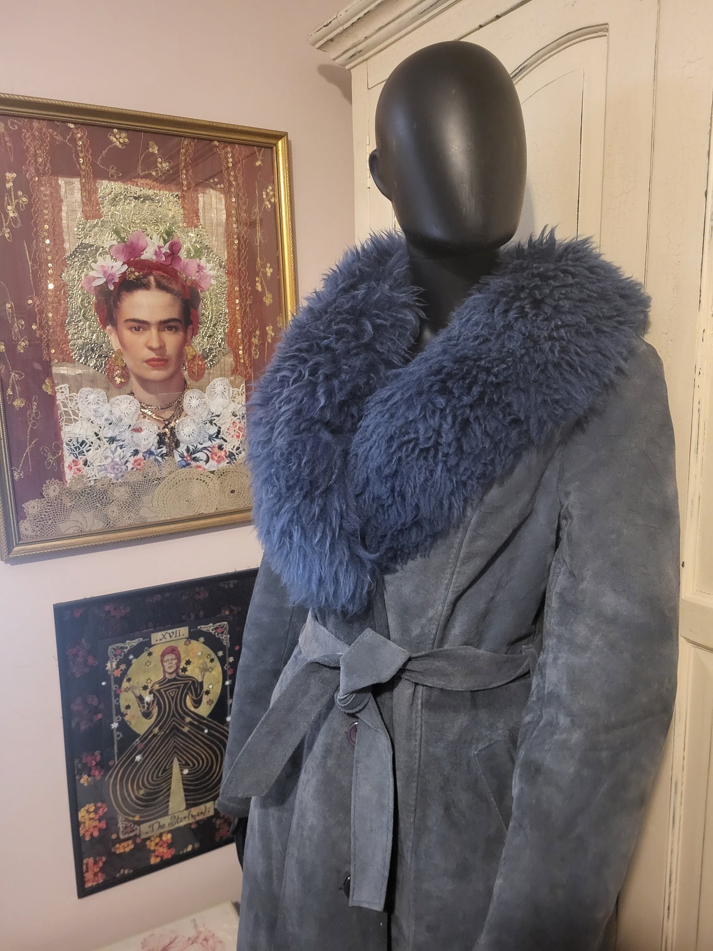 Vintage Penny Lane Suede and Shearling Coat