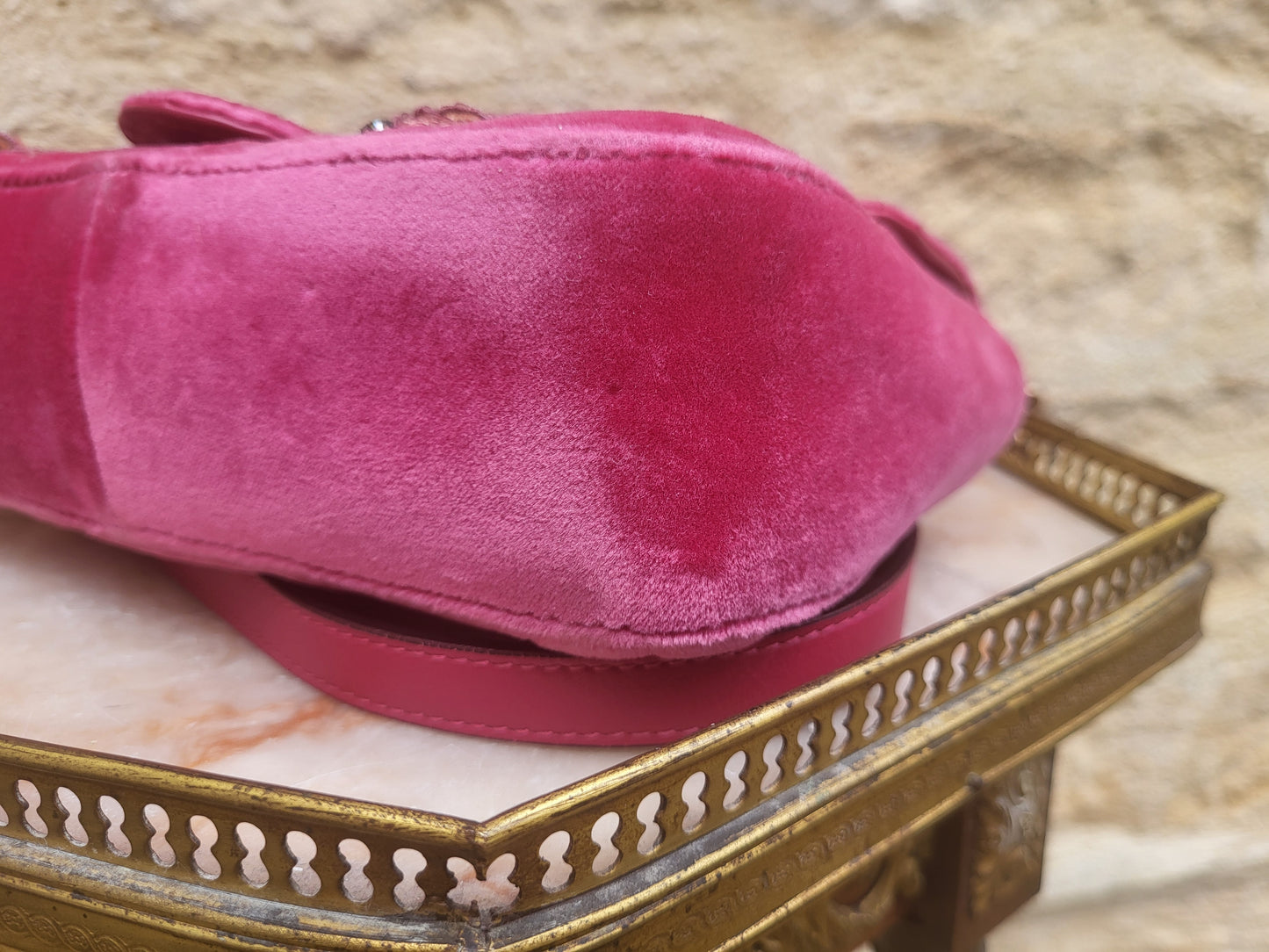 Gucci Crystal Embellished Velvet Marmont Bag