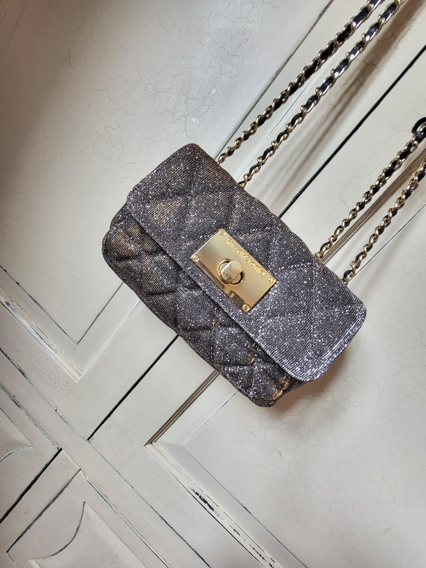 Russell & Bromley Glitter Quilted Chain Bag