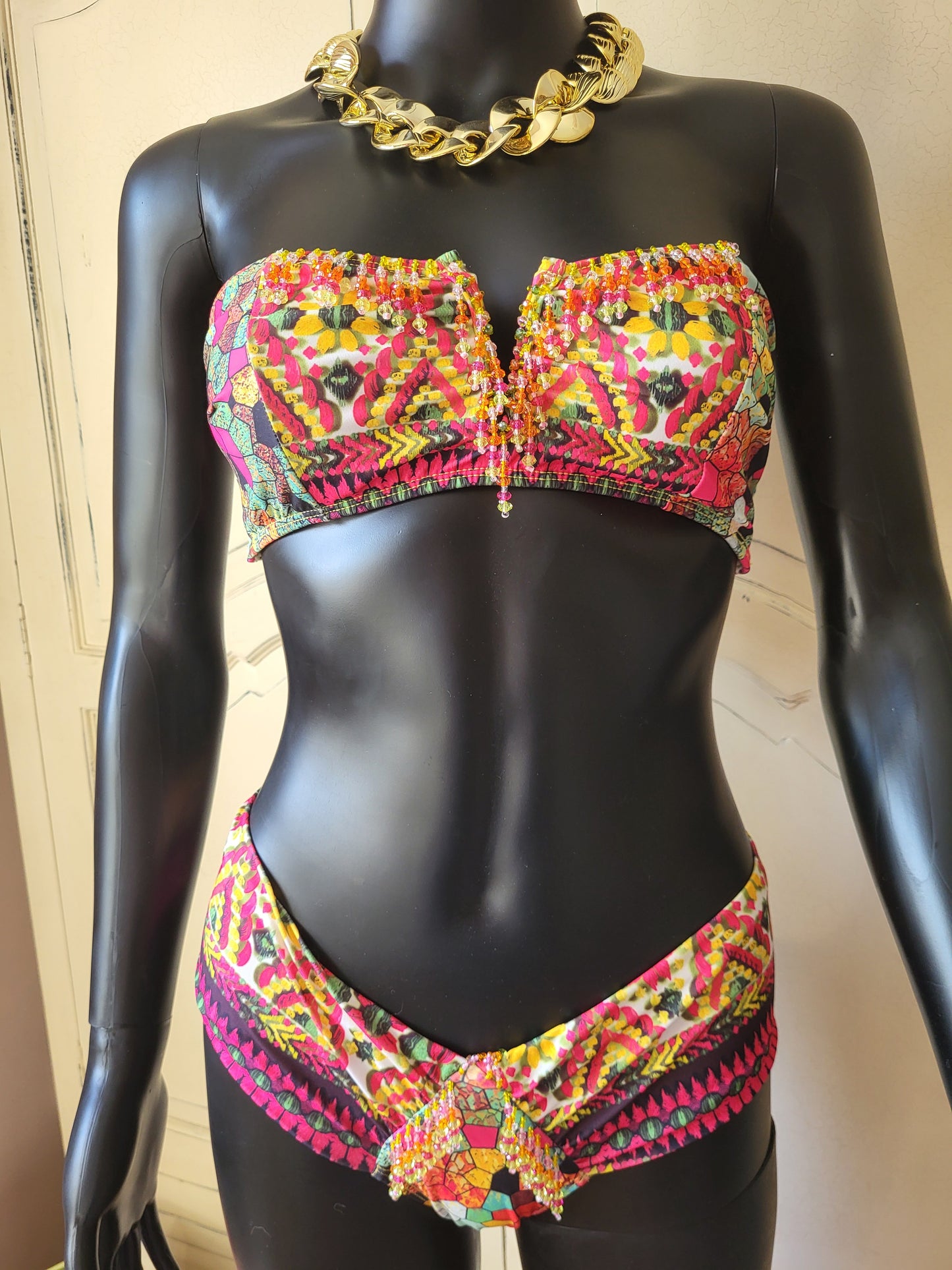 Paradizia Beaded Bandeau Bikini